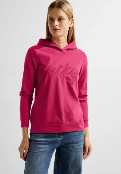 Cecil Pullover & Sweatshirts*Hoodie Shirt mit Wording cosy coral