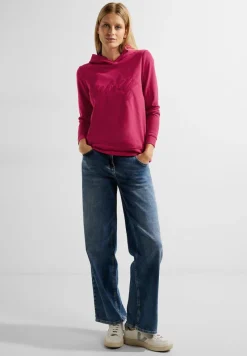 Cecil Pullover & Sweatshirts*Hoodie Shirt mit Wording cosy coral