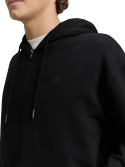 Tom Tailor Denim Pullover & Sweatshirts*Hoodie Sweatjacke mit Logo-Print Black