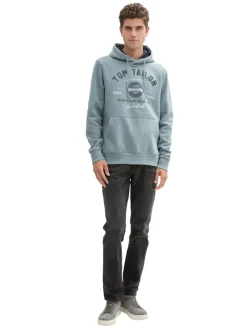 Tom Tailor Pullover & Sweatshirts|Big Boys*Hoodie Sweatshirt mit Logo-Print grey mint