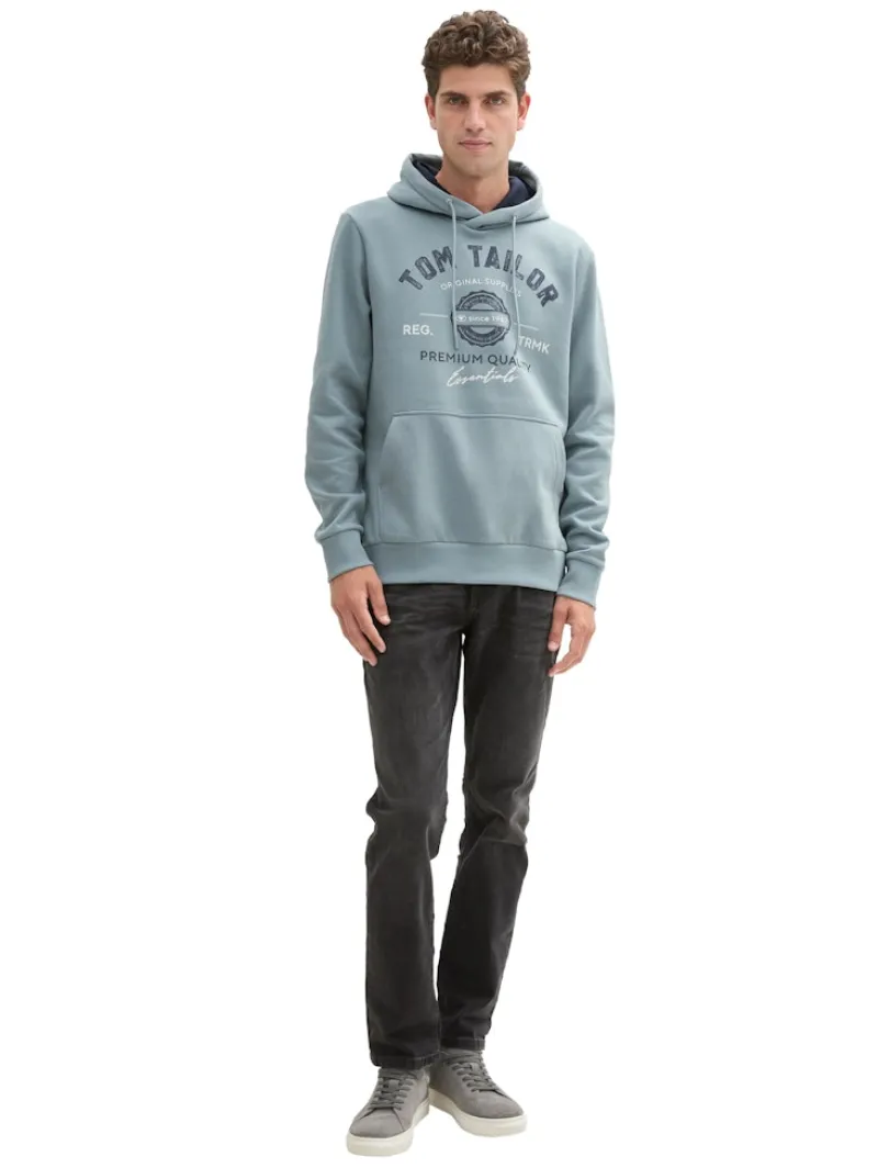 Tom Tailor Pullover & Sweatshirts|Big Boys*Hoodie Sweatshirt mit Logo-Print grey mint