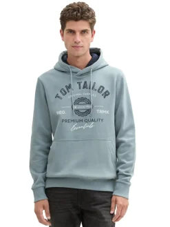 Tom Tailor Pullover & Sweatshirts|Big Boys*Hoodie Sweatshirt mit Logo-Print grey mint