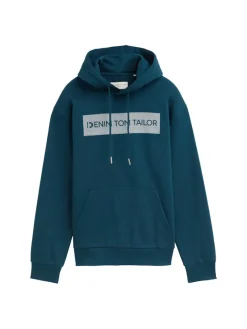 Tom Tailor Denim Pullover & Sweatshirts*Hoodie Sweatshirt mit Print deep pond green