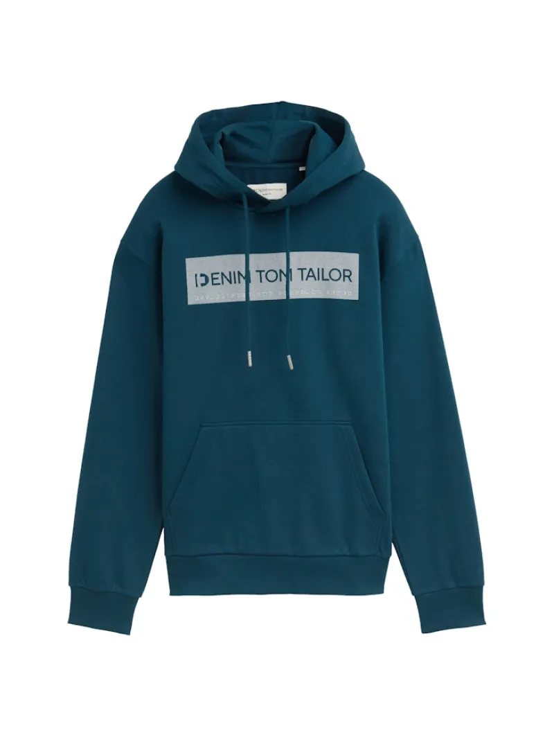 Tom Tailor Denim Pullover & Sweatshirts*Hoodie Sweatshirt mit Print deep pond green