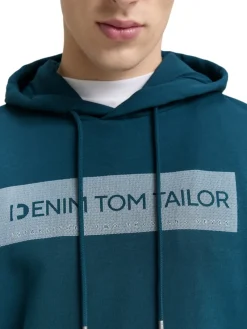 Tom Tailor Denim Pullover & Sweatshirts*Hoodie Sweatshirt mit Print deep pond green