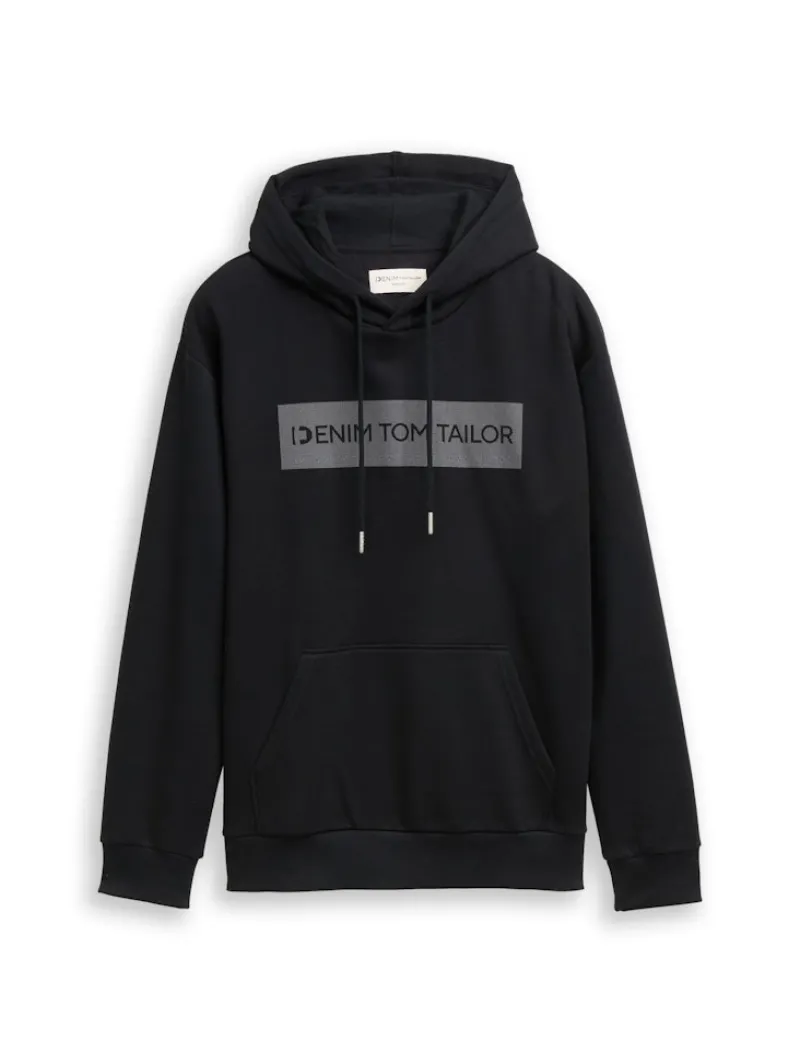 Tom Tailor Denim Pullover & Sweatshirts*Hoodie Sweatshirt mit Print night watch black