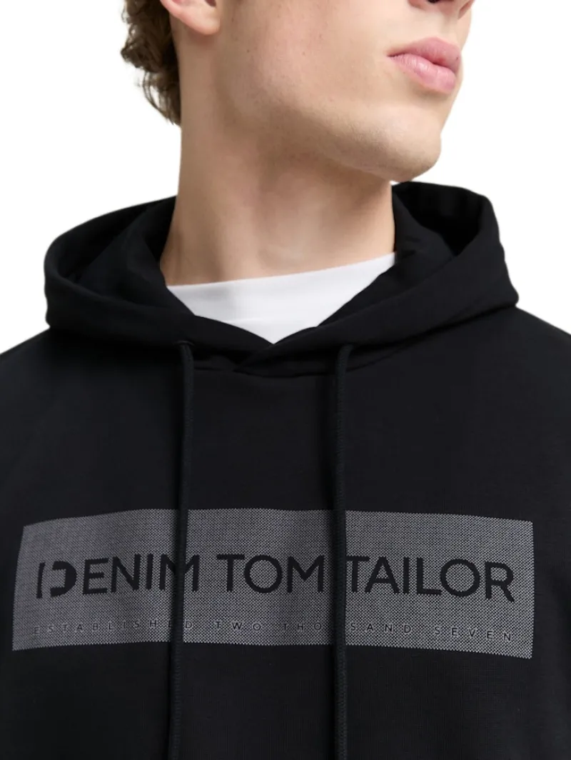 Tom Tailor Denim Pullover & Sweatshirts*Hoodie Sweatshirt mit Print night watch black