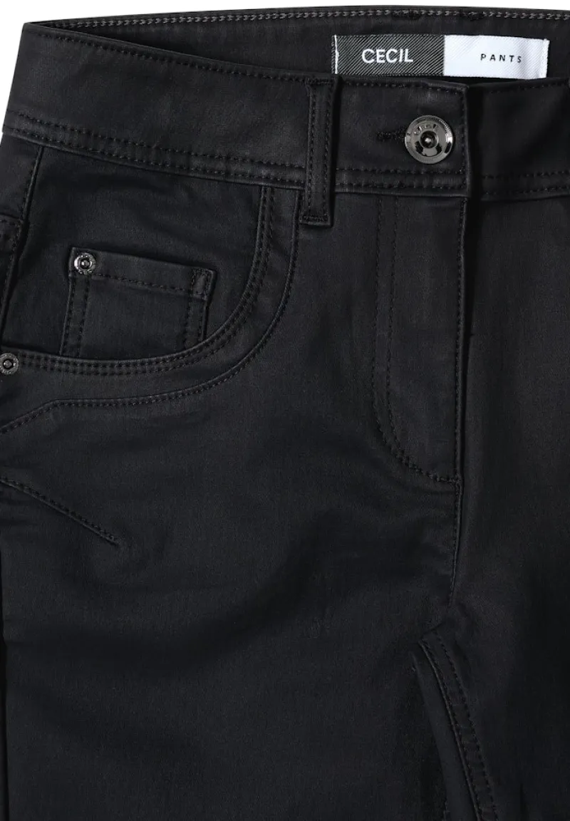 Cecil Hosen*Hose im Leder-Look Black