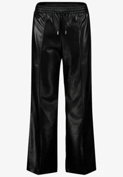 Zero Hosen*Hose in Lederoptik weites Bein 30 Inch black beauty