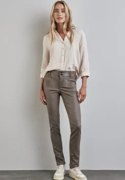 Street One Hosen*Hose mit Coating cedar brown