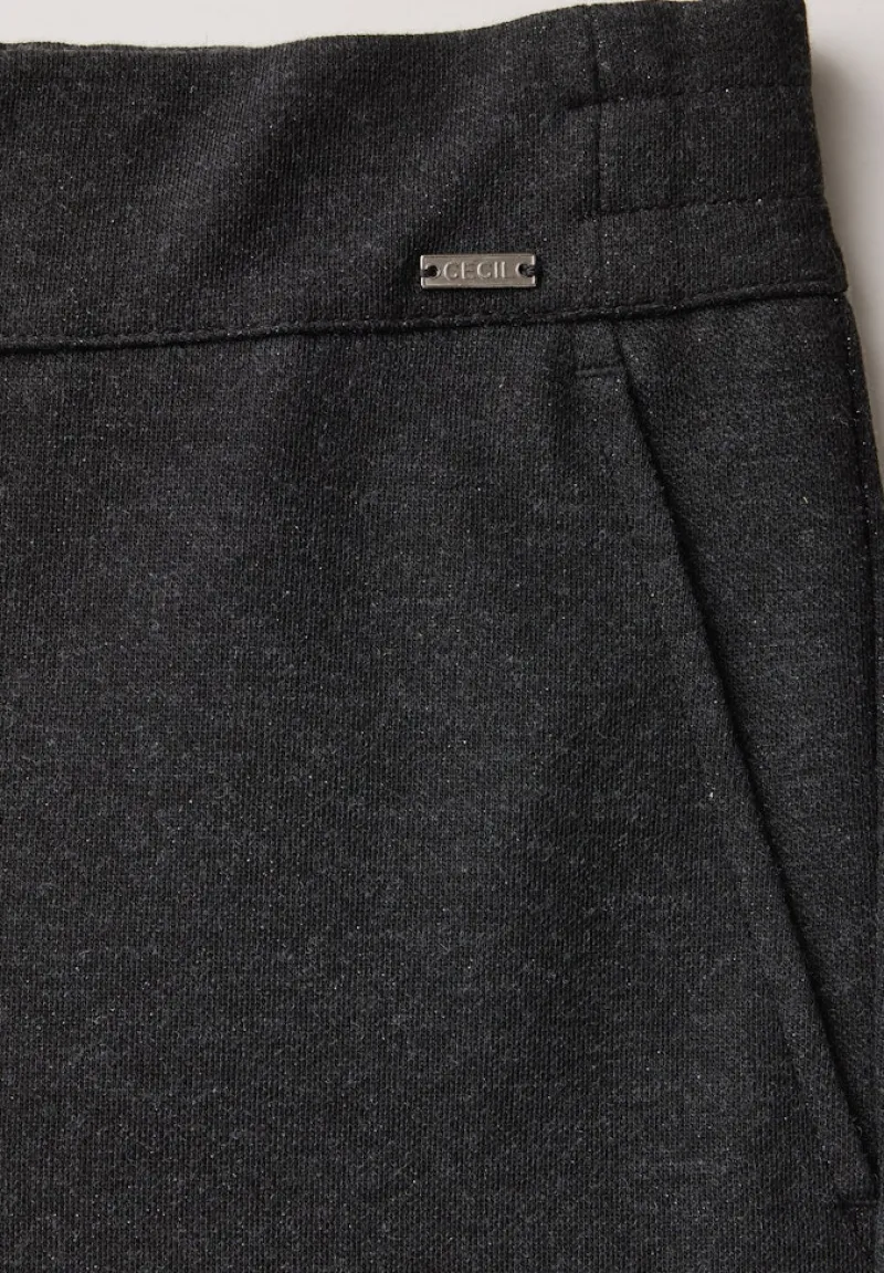 Cecil Hosen*Hose mit Glitzer-Details flint grey melange