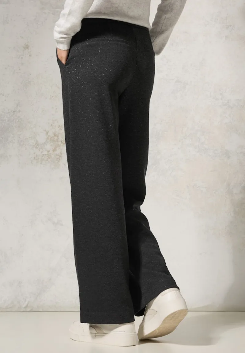 Cecil Hosen*Hose mit Glitzer-Details flint grey melange