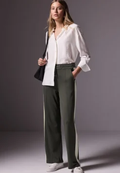 STREET ONE STUDIO Hosen*Hose mit Kontrast-Streifen nightfall green