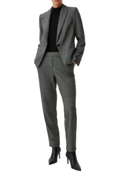 Comma Hosen*Hose mit Pepita-Muster Schwarz