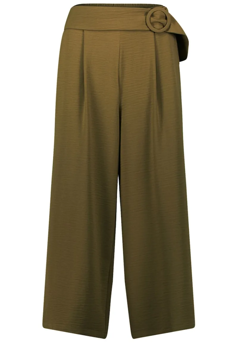 Zero Hosen*Hose mit weitem Bein und Gürtel 26 Inch dark olive