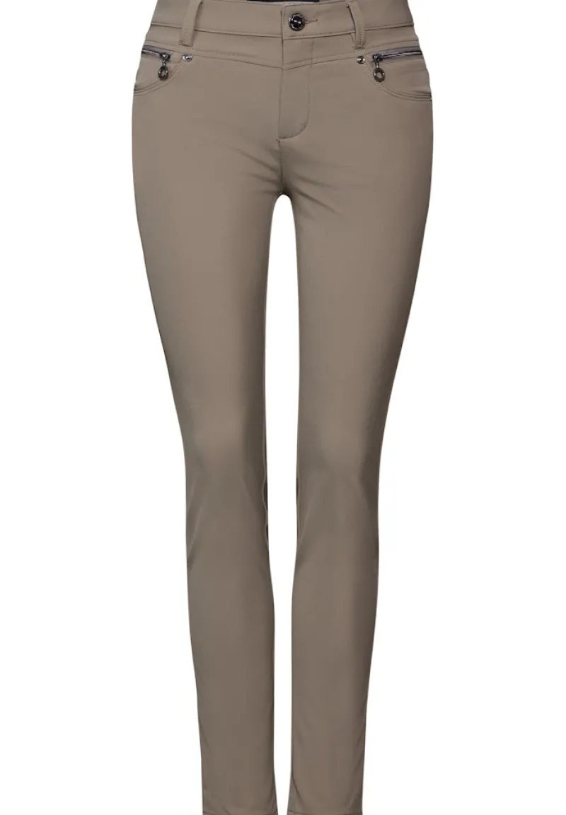 Street One Hosen*Hose mit Zipper Details ashen maple beige