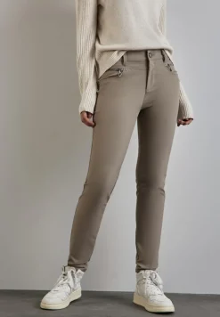 Street One Hosen*Hose mit Zipper Details ashen maple beige