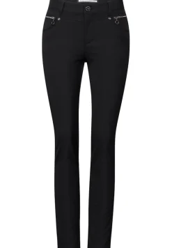 Street One Hosen*Hose mit Zipper Details Black