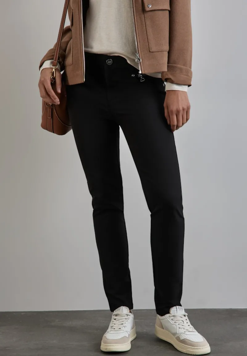 Street One Hosen*Hose mit Zipper Details Black