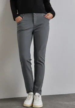 Street One Hosen*Hose mit Zipper Details storm grey