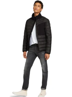 Tom Tailor Denim Jacken*Hybrid Jacke mit Stehkragen Black