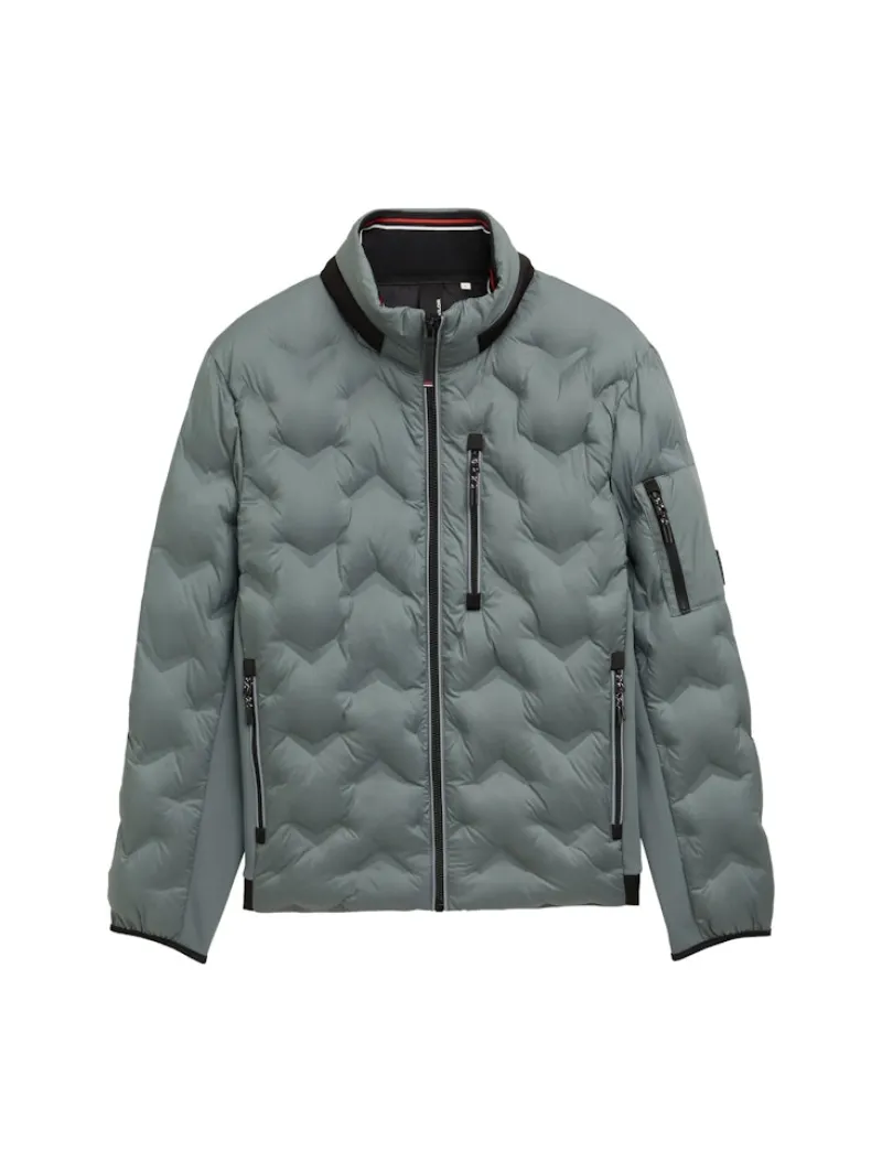 Tom Tailor Jacken|Big Boys*Hybrid Steppjacke mit verstaubarer Kapuze washed jasper green