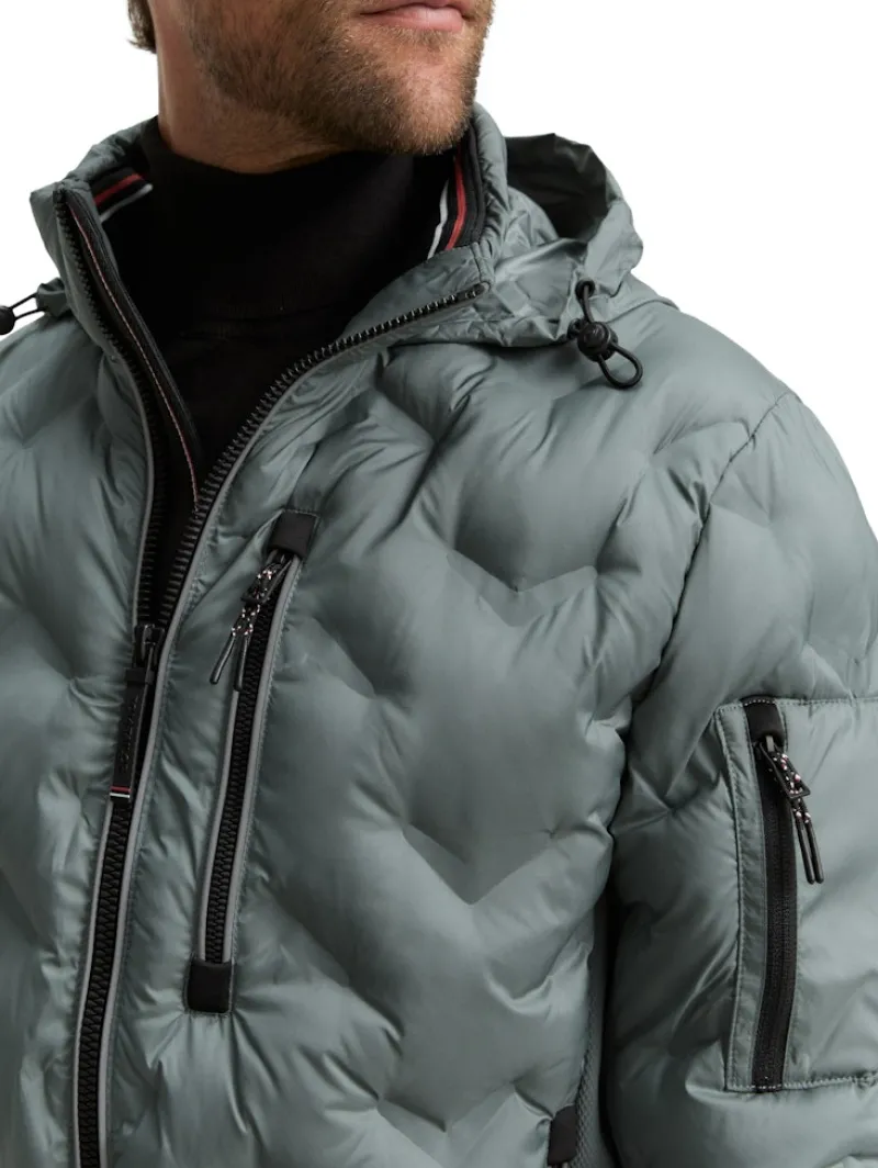 Tom Tailor Jacken|Big Boys*Hybrid Steppjacke mit verstaubarer Kapuze washed jasper green