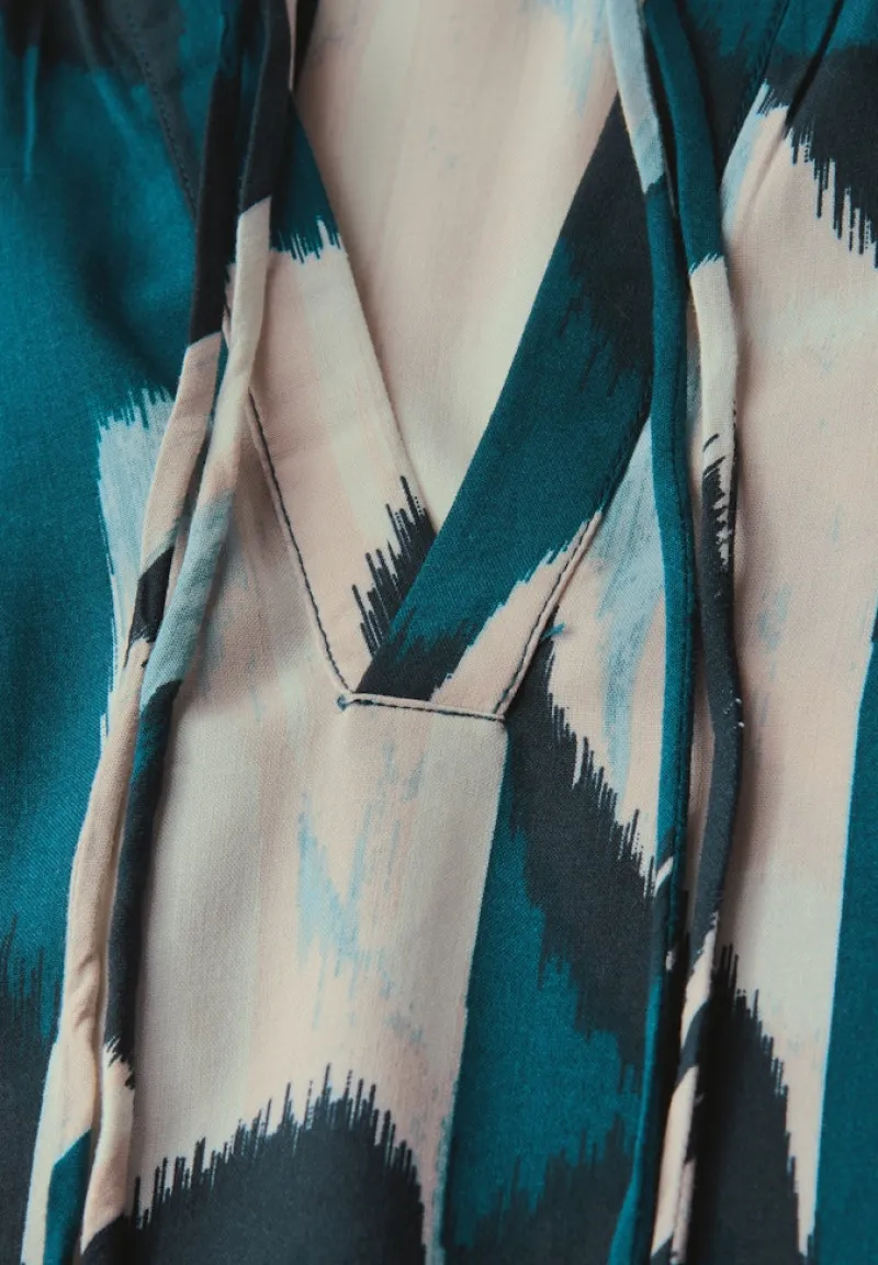 Street One Blusen*Ikat Tunika mit Tape-Details tide blue