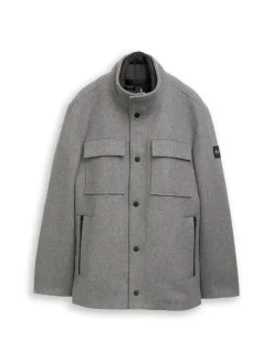 Tom Tailor Jacken|Big Boys*2-in-1 Wolljacke mit abnehmbarer Innenjacke light stone grey wool twill