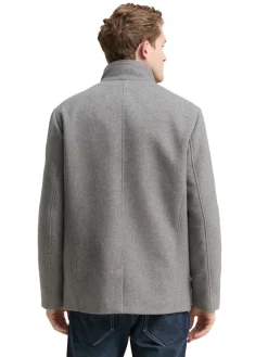Tom Tailor Jacken|Big Boys*2-in-1 Wolljacke mit abnehmbarer Innenjacke light stone grey wool twill