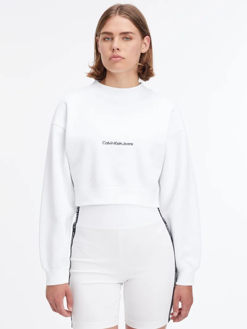 Calvin Klein Jeans Pullover & Sweatshirts*INSTITUTIONAL MOCK NECK Bright White