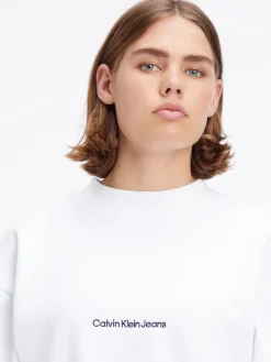 Calvin Klein Jeans Pullover & Sweatshirts*INSTITUTIONAL MOCK NECK Bright White