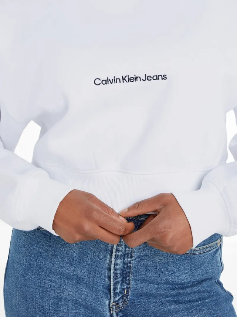 Calvin Klein Jeans Pullover & Sweatshirts*INSTITUTIONAL MOCK NECK Bright White