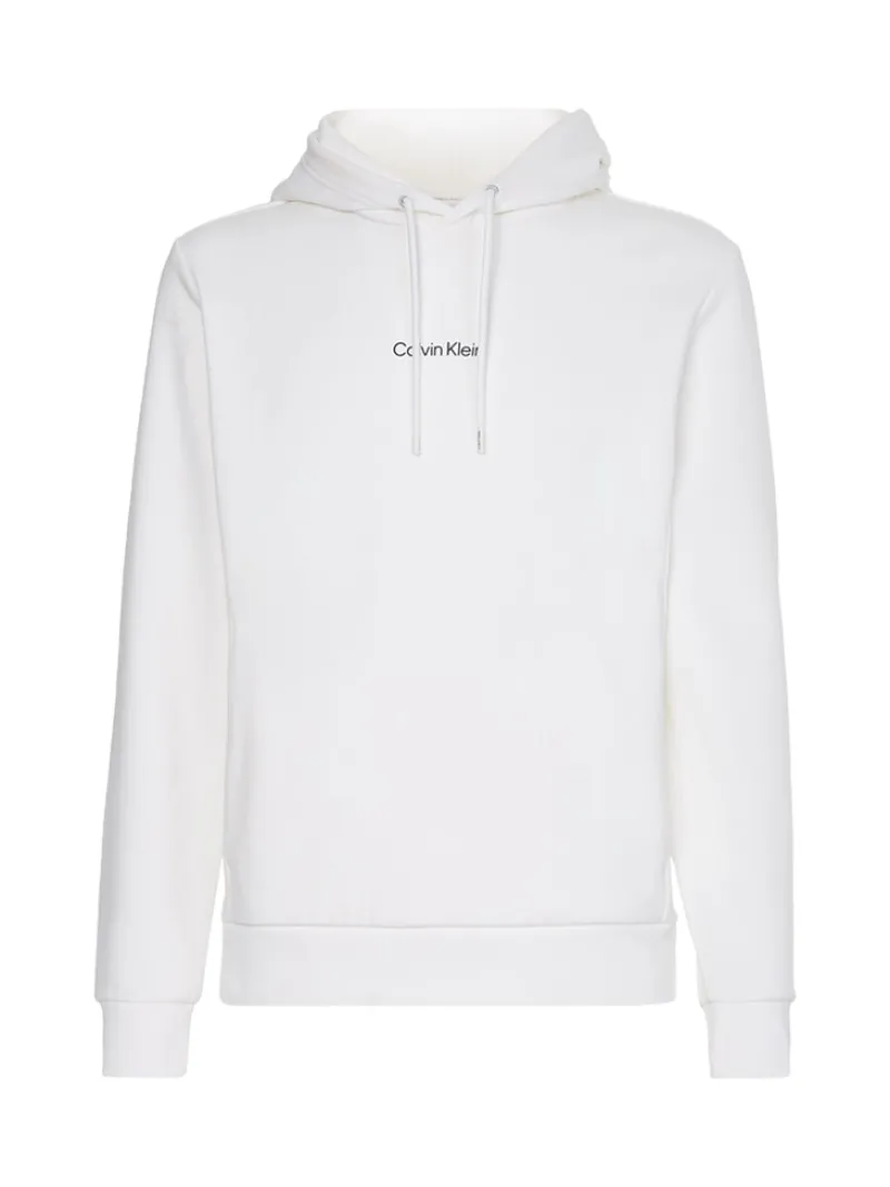 Calvin Klein Pullover & Sweatshirts*INTERLOCK MICRO LOGO HOODIE Bright White