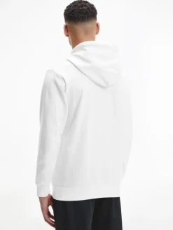 Calvin Klein Pullover & Sweatshirts*INTERLOCK MICRO LOGO HOODIE Bright White