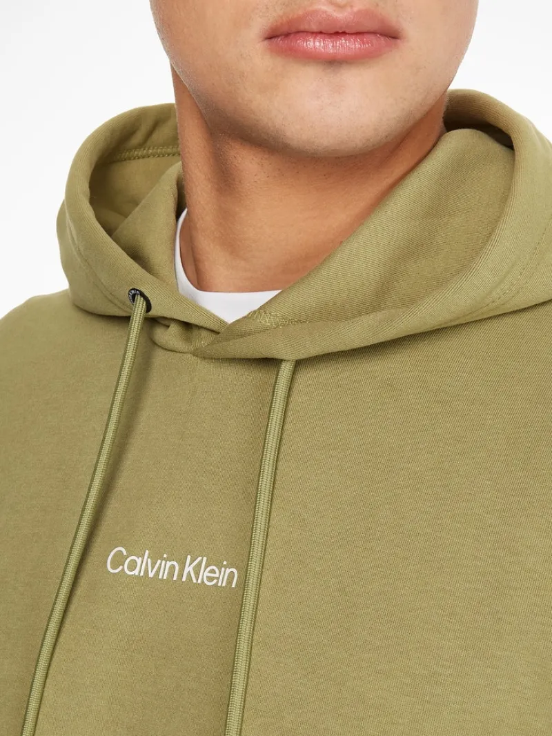 Calvin Klein Pullover & Sweatshirts*INTERLOCK MICRO LOGO HOODIE sage