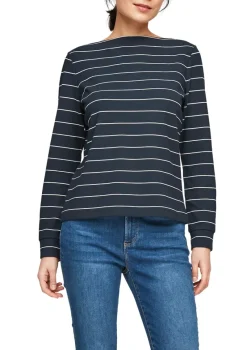 s.Oliver Pullover & Sweatshirts*Interlockjersey-Shirt blau2