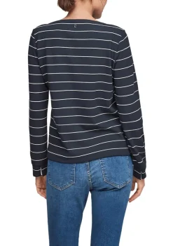 s.Oliver Pullover & Sweatshirts*Interlockjersey-Shirt blau2