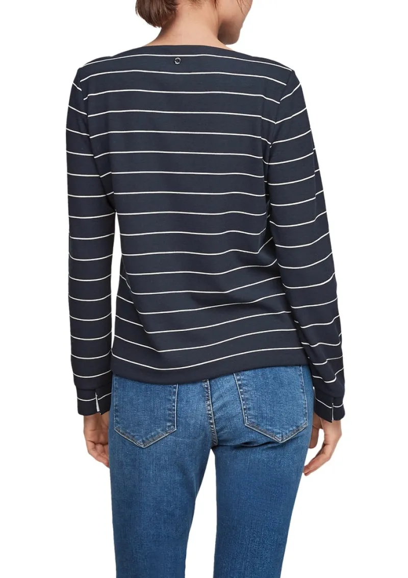 s.Oliver Pullover & Sweatshirts*Interlockjersey-Shirt blau2