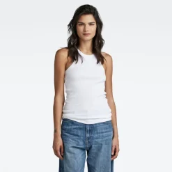 G-star Raw Shirts*Italian army ultra slim tank top white