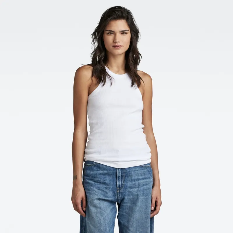 G-star Raw Shirts*Italian army ultra slim tank top white