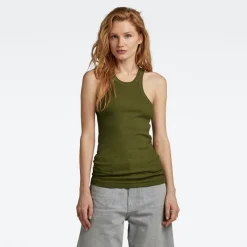 G-star Raw Shirts*Italian army ultra slim tank top wmn avocado