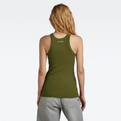 G-star Raw Shirts*Italian army ultra slim tank top wmn avocado