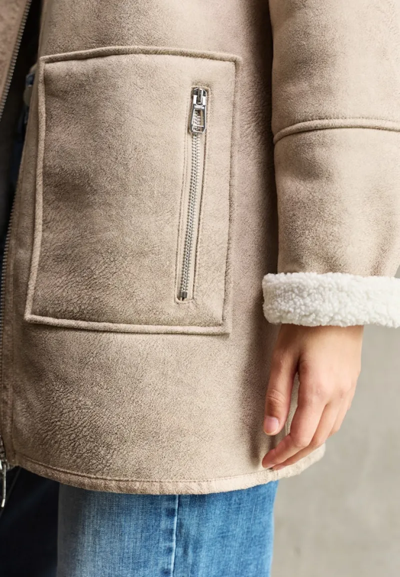 STREET ONE STUDIO Jacken*Jacke mit Teddy-Details reef sand