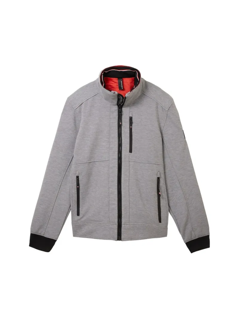 Tom Tailor Jacken|Big Boys*Jacke mit verdeckter Kapuze steel knitted structure