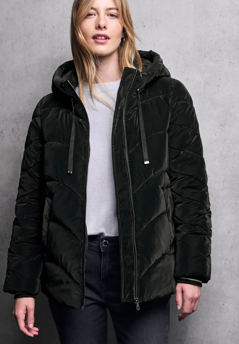 STREET ONE STUDIO Jacken*Jacke mit Wellen-Steppung Black