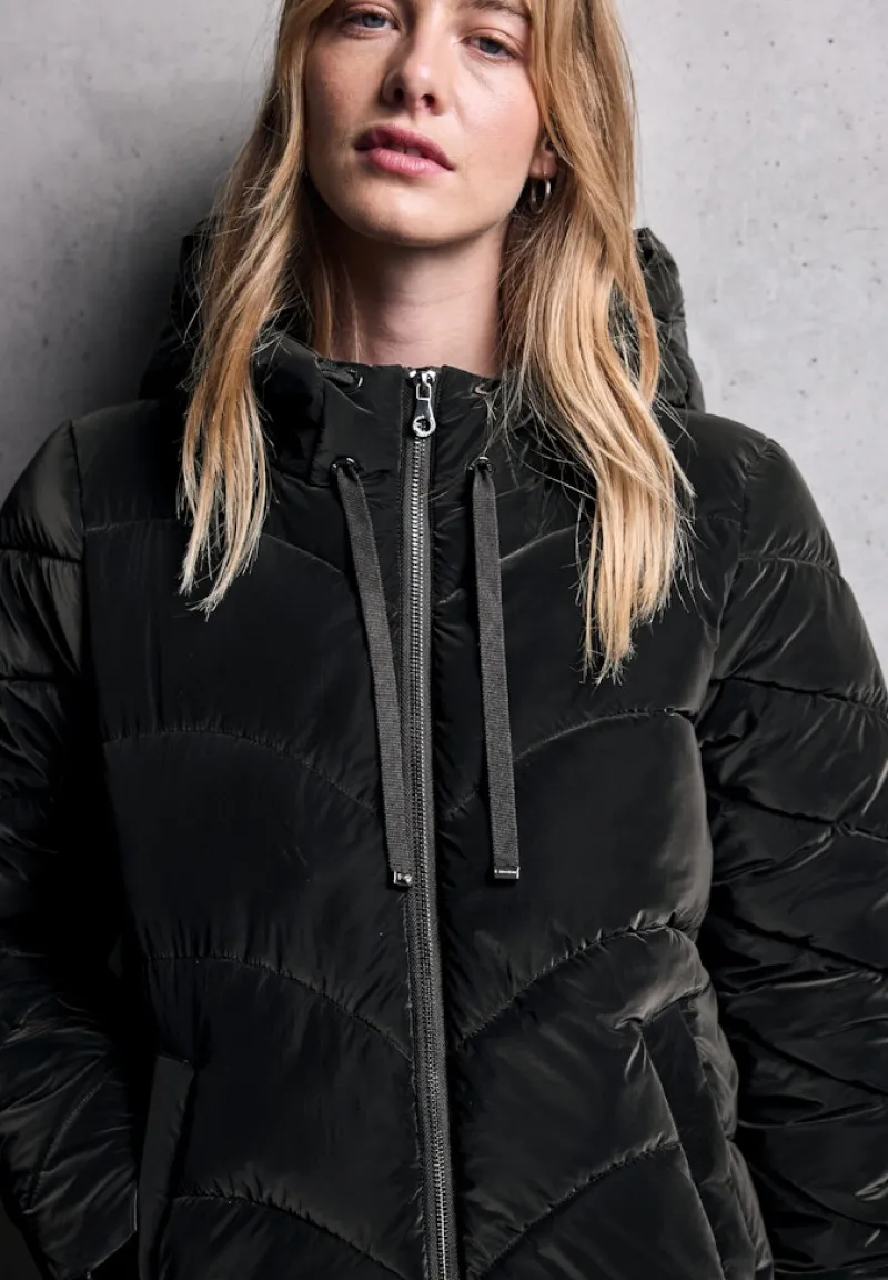 STREET ONE STUDIO Jacken*Jacke mit Wellen-Steppung Black
