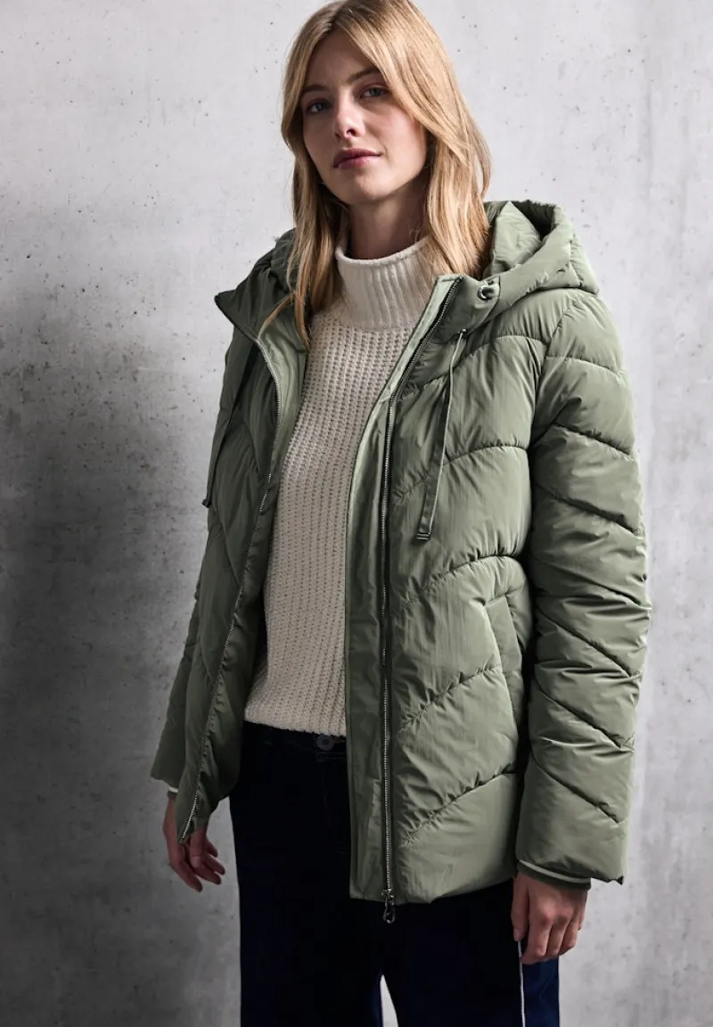 STREET ONE STUDIO Jacken*Jacke mit Wellen-Steppung lichen green