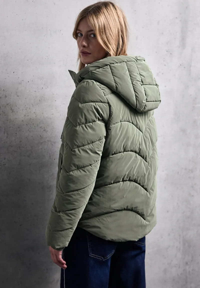 STREET ONE STUDIO Jacken*Jacke mit Wellen-Steppung lichen green