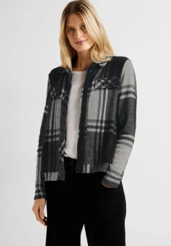 Cecil Jacken*Jacquard Karojacke Black